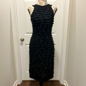 Joseph Ribkoff Black Tiered Ruffle Dress